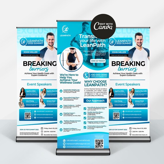 semaglutide promotion Weight Loss Retractable Banner, Semaglutide Promotion