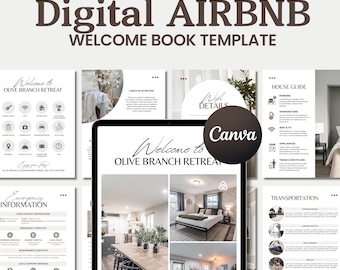 Editable Airbnb Welcome Book Template, Vacation Rental Welcome Book, VRBO Welcome Book, Airbnb Guest Book, House manual, Airbnb Guidebook