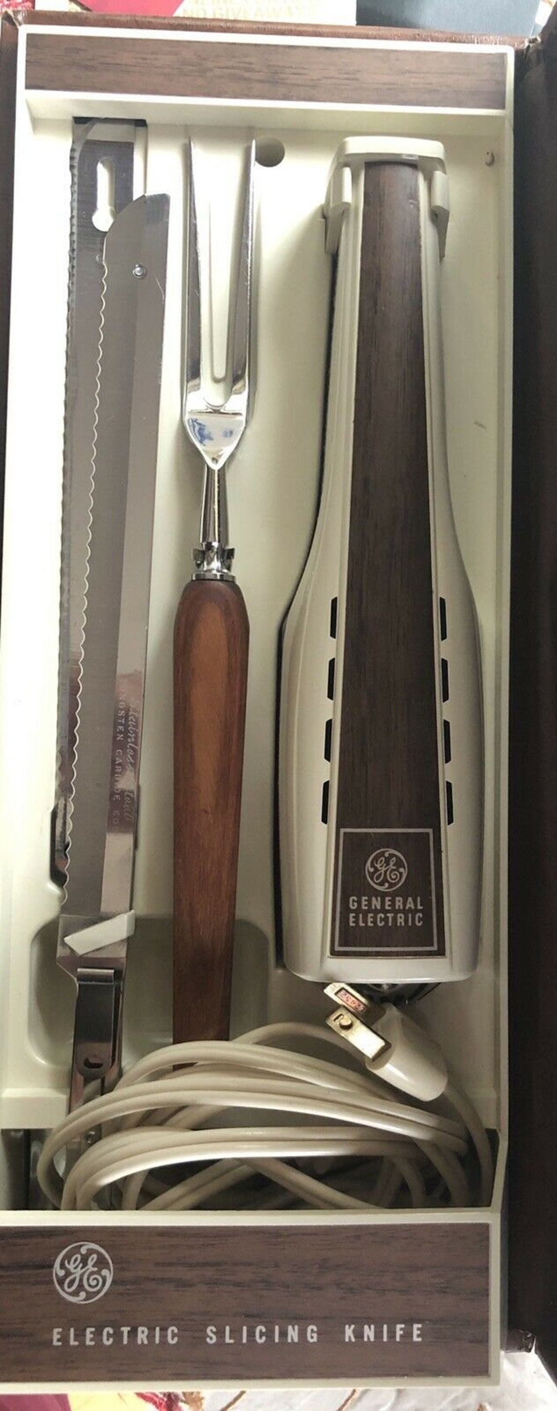 GE Electric Slicing Knife 13EK2 W/ Original Storage Box Etsy