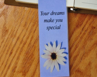 Inspirational Flower Bookmark