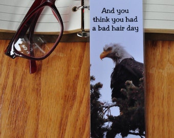 Funny Eagle Bookmark - Bad Hair Day