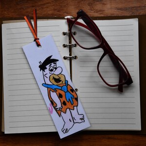 Fred Flintstone. The Flintstones cartoon. One of akind hand drawn bookmark