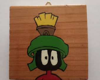 Marvin the Martian,  Looney tune cartoons.  One of a kind , Hand painted wall art