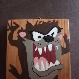 Tazmanian Devil. Looney tunes wall art. Kids cartoon character, hand painted.