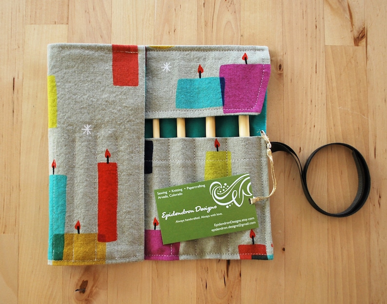 Crochet Hook Case / Organizer / Holder Multicolored Candles Etsy