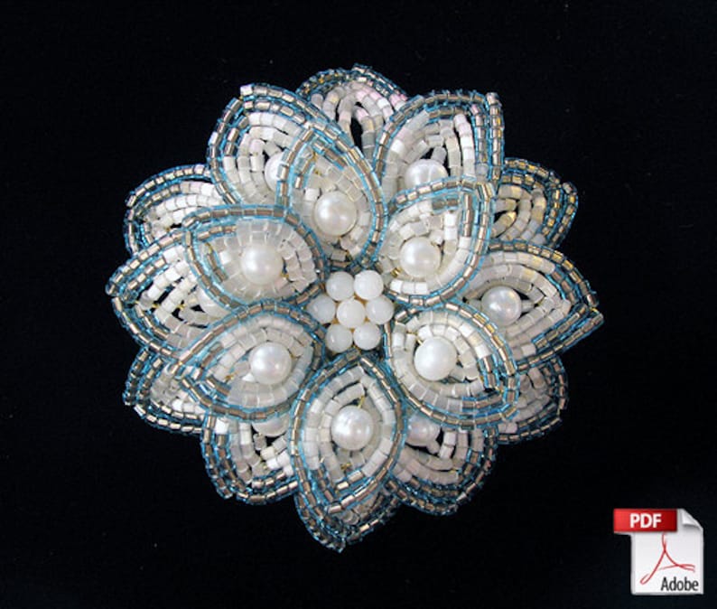 French Beaded Brooch Tutorial Etsy
