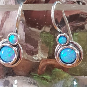 Opal Earrings Etsy Israel earrings Sterling Silver earrings for women, opal earrings, earrings for woman,  Bluenoemi
