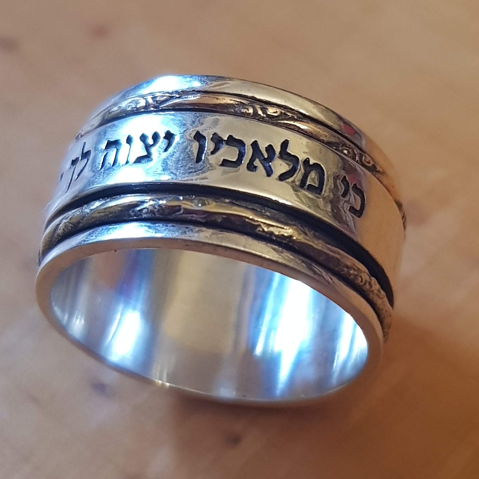 Silver Keep Going Rings, Motivate Spinner Rings, Inspirational Ring Band,  Ring for Men/women, Gifts for Friend, Anxiety Ring, Spinning Rings 