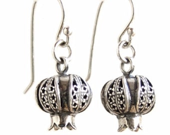 Sterling silver earrings for woman,Dangle earrings sterling silver 925 pomegranates