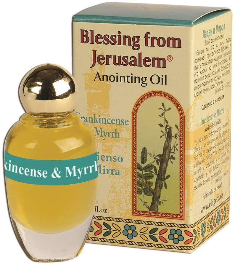 Frankincense and Myhrr anointing oil. Holy land Anointing oil.