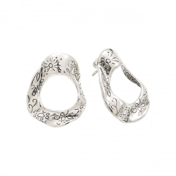 silver earrings for woman | naif drawing - israelische schmuck | joyas de moda | boucles d'oreilles