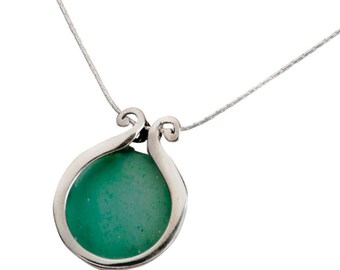 Roman Glass necklace for woman sterling silver jewelry