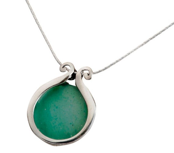 Ancient Roman Glass Hoop Pendant Necklace Textured Sterling Silver, with Chain Ancient Roman Glass Hoop Pendant Necklace Textured Sterling Silver, with Chain