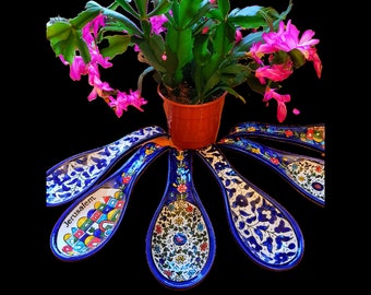 Bluenoemi Israeli Gifts Armenian ceramic spoon rest for kitchen, housewarming gift Keramik