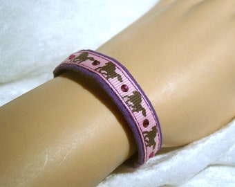 Juicy Purple and Pink running Horse Bracelet with High Quality Glass Crystals