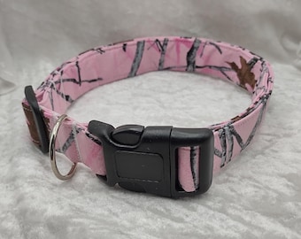 Pink Camo Dog Collar or Cat collar