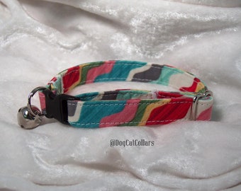Cat Collar in Pastels breakaway Cats Kittens Large Cats