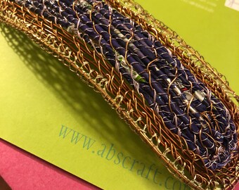 Long purple recycled hair-clasp