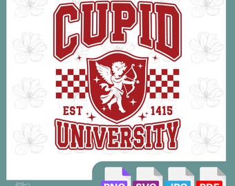 CupidUniversity | Valentine’s Day SVG Design | Romantic Holiday Cut File| DIY Love Crafts| Cricut & Silhouette| Valentine Decor| Cute