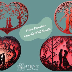 Valentine Laser Cut SVG Bundle | Romantic DIY Crafts | Cricut & Silhouette | Love Cut File Pack | Valentine’s Day Decor | Laser Cut Design
