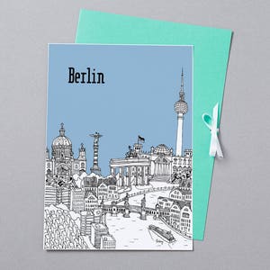 Personalised Berlin Print Unique Wedding Gift First Anniversary Gift Berlin Engagement Gift Berlin Art Berlin Picture image 10