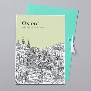 Personalised Oxford Print First Wedding Anniversary Gift Engagement Gift Oxford Picture Oxford Gift Unique Wedding Gift Wall Art image 10