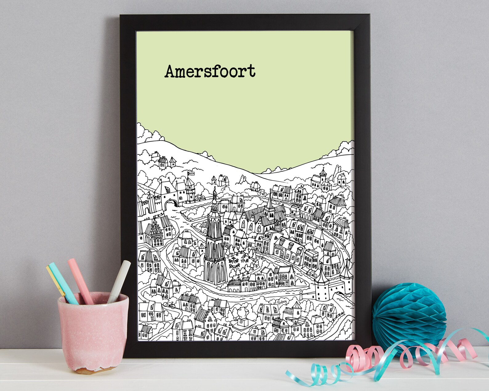 Personalised Amersfoort Print Unique Wedding Gift Etsy
