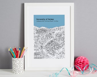 Personalised Galway Graduation Gift Print | Graduation Gift | University of Galway Gift | Unique Galway Graduation Gift | Galway Gift