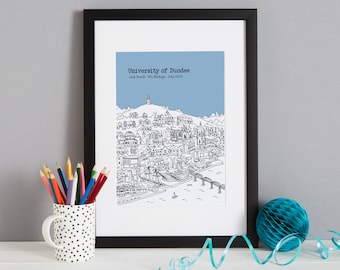 Personalised Dundee Graduation Gift Print | Graduation Gift | Dundee University Gift | Unique Dundee Graduation Gift | Dundee Graduation