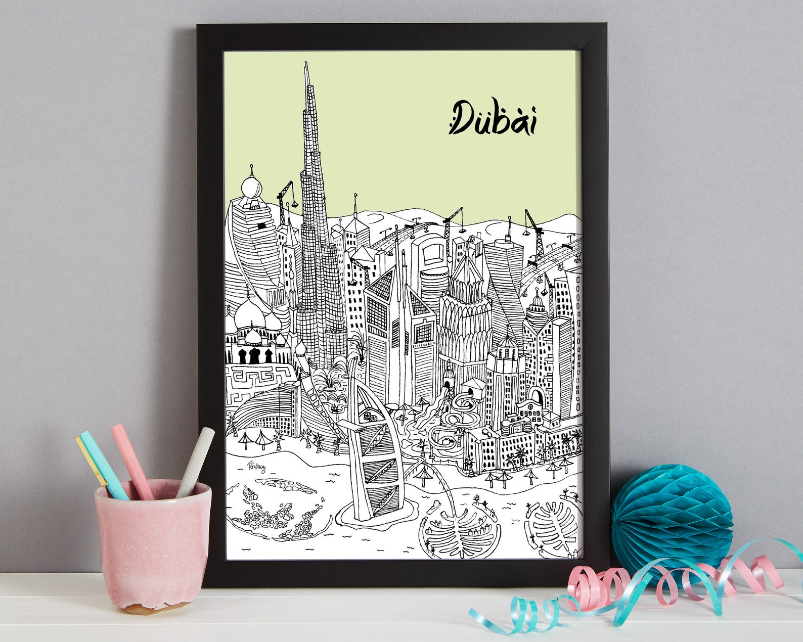 Personalised Dubai Print Wedding Gift Engagement Gift Etsy