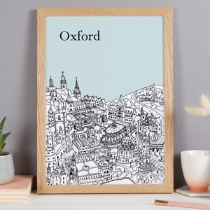 Personalised Oxford Print First Wedding Anniversary Gift Engagement Gift Oxford Picture Oxford Gift Unique Wedding Gift Wall Art image 8