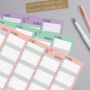 2026 Whole Year Wall Planner | 2026 Wall Chart | 2026 Calendar | Unique Christmas Gift | Year Planner | 2026 Year Planner | 2026 Schedule image 5