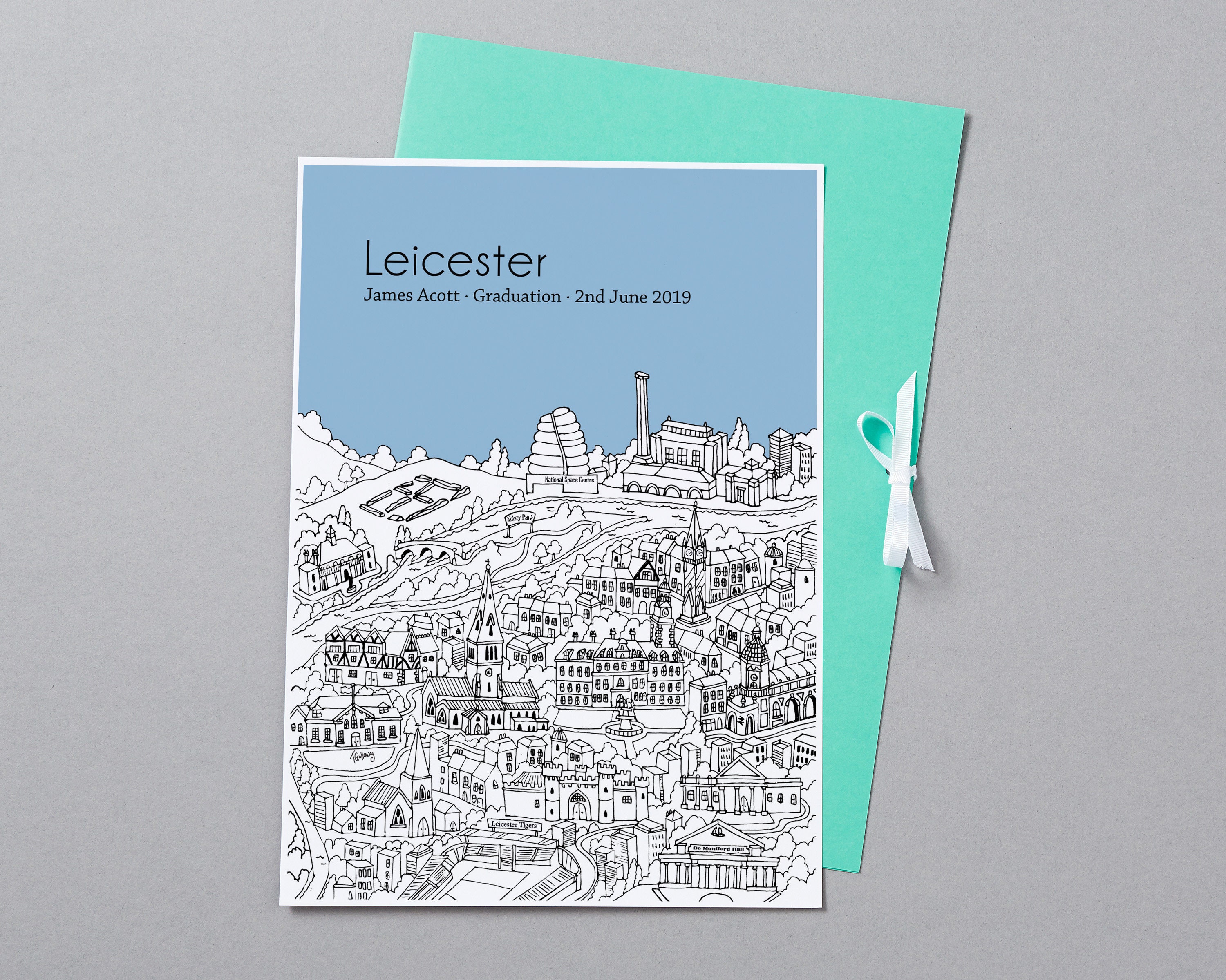 Personalised Leicester Print Leicester Art Unique Etsy