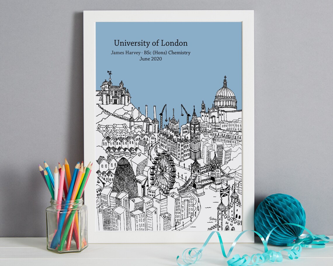 Personalised London Graduation Gift Print London Uni - Etsy