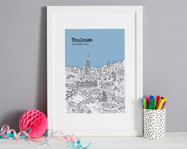 Personalised Toulouse Print Unique Wedding Gift Toulouse Etsy