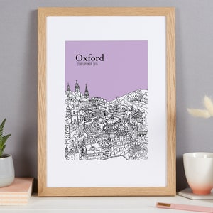 Personalised Oxford Print First Wedding Anniversary Gift Engagement Gift Oxford Picture Oxford Gift Unique Wedding Gift Wall Art image 9