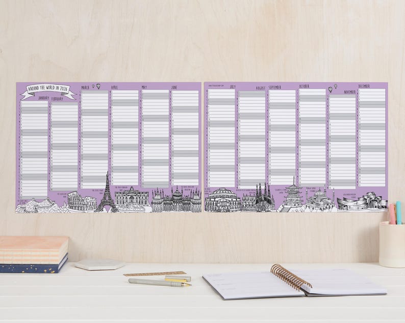 2026 Whole Year Wall Planner | 2026 Wall Chart | 2026 Calendar | Unique Christmas Gift | Year Planner | 2026 Year Planner | 2026 Schedule image 4