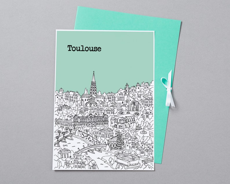 Personalised Toulouse Print Unique Wedding Gift Toulouse Etsy