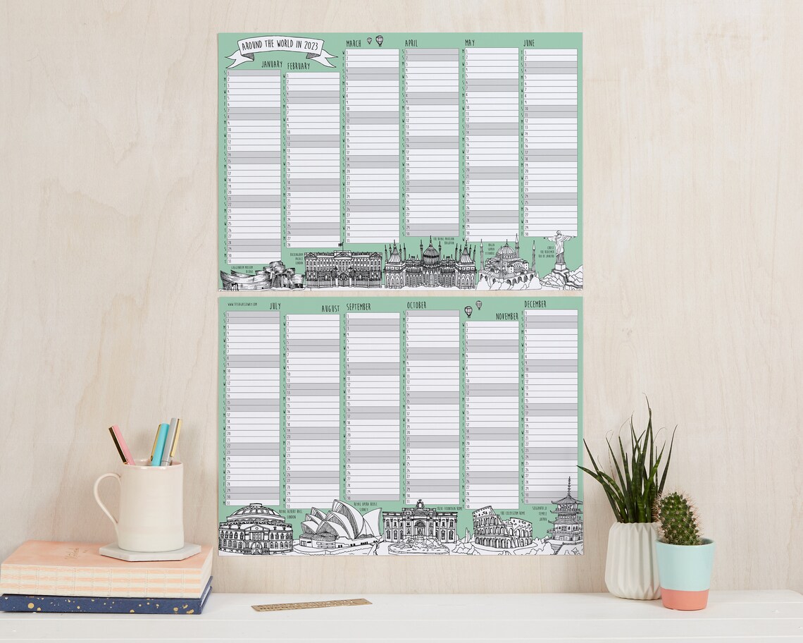 2023 Whole Year Wall Planner 2023 Wall Chart 2023 Calendar Etsy