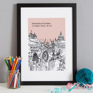 Personalised London Graduation Gift Print | London Uni Graduation ...