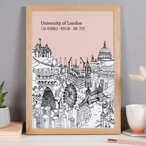 Personalised London Graduation Gift Print | London Uni Graduation ...