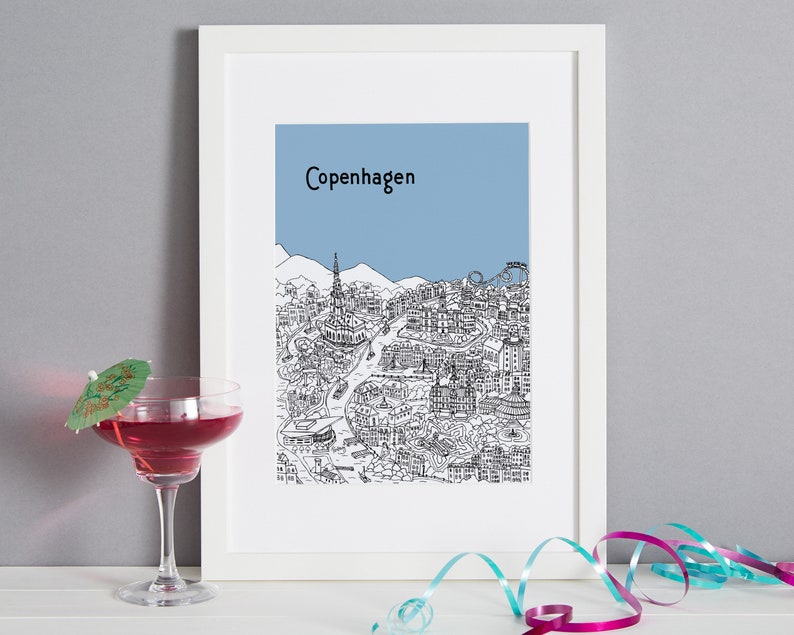 Personalised Copenhagen Print Unique Wedding Gift Etsy