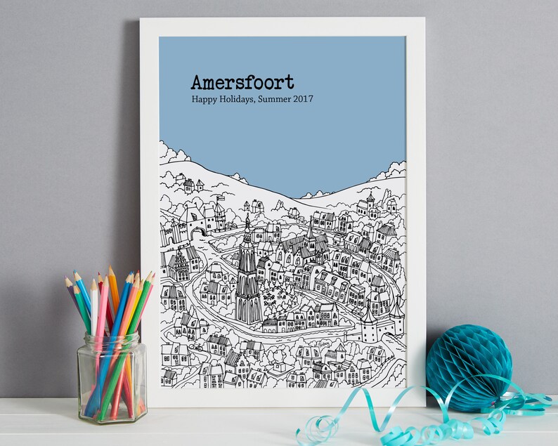 Personalised Amersfoort Print Unique Wedding Gift Etsy