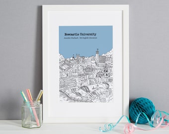 Personalised Newcastle Graduation Gift | Newcastle Uni Graduation Present | University of Newcastle Graduation Gift | Newcastle Print