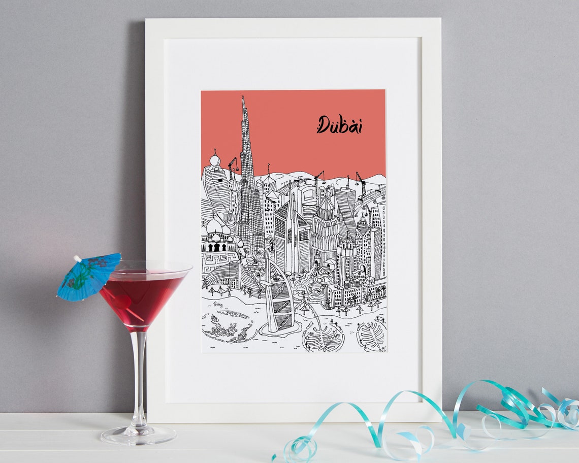 Personalised Dubai Print Wedding Gift Engagement Gift Etsy