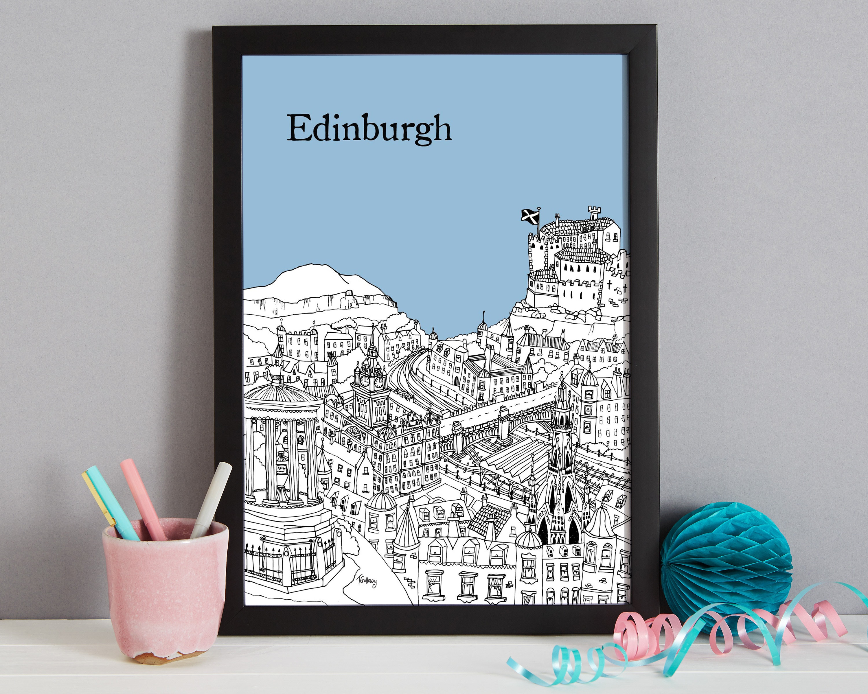 Personalised Edinburgh Print Unique Wedding Gift First Etsy
