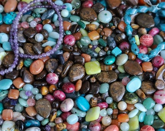 3 lbs 3 lb Mix of Jasper Semi-Precious Stone Beads Assortment