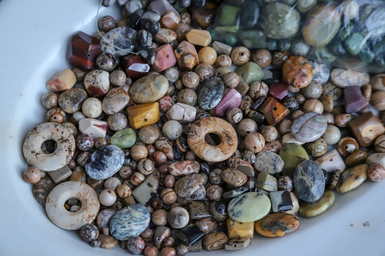 3 lbs 3 lb Mix of Jasper Semi-Precious Stone Beads Assortment