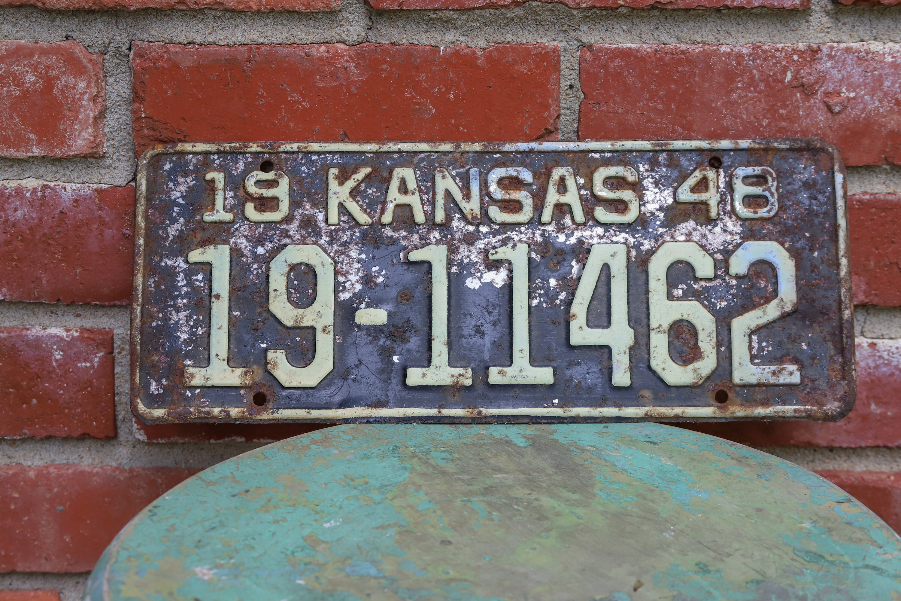 Vintage 1948 Kansas License Plate Etsy