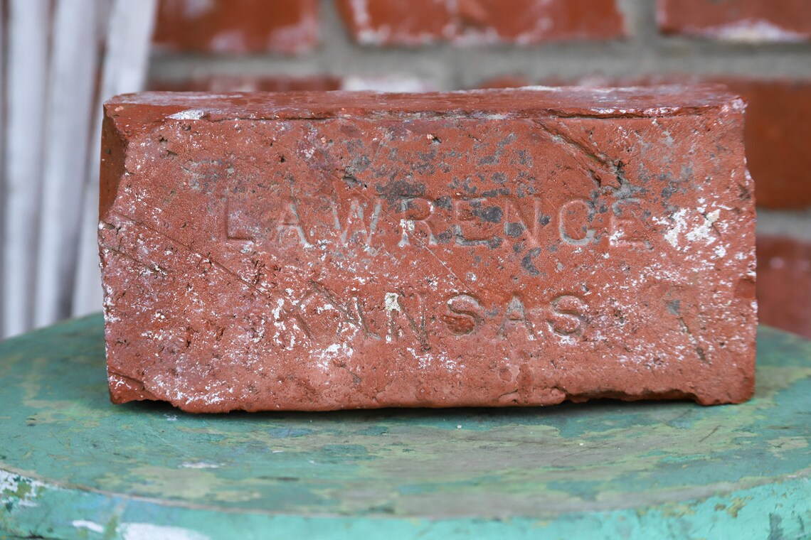 Antique Lawrence Kansas Street Brick Etsy